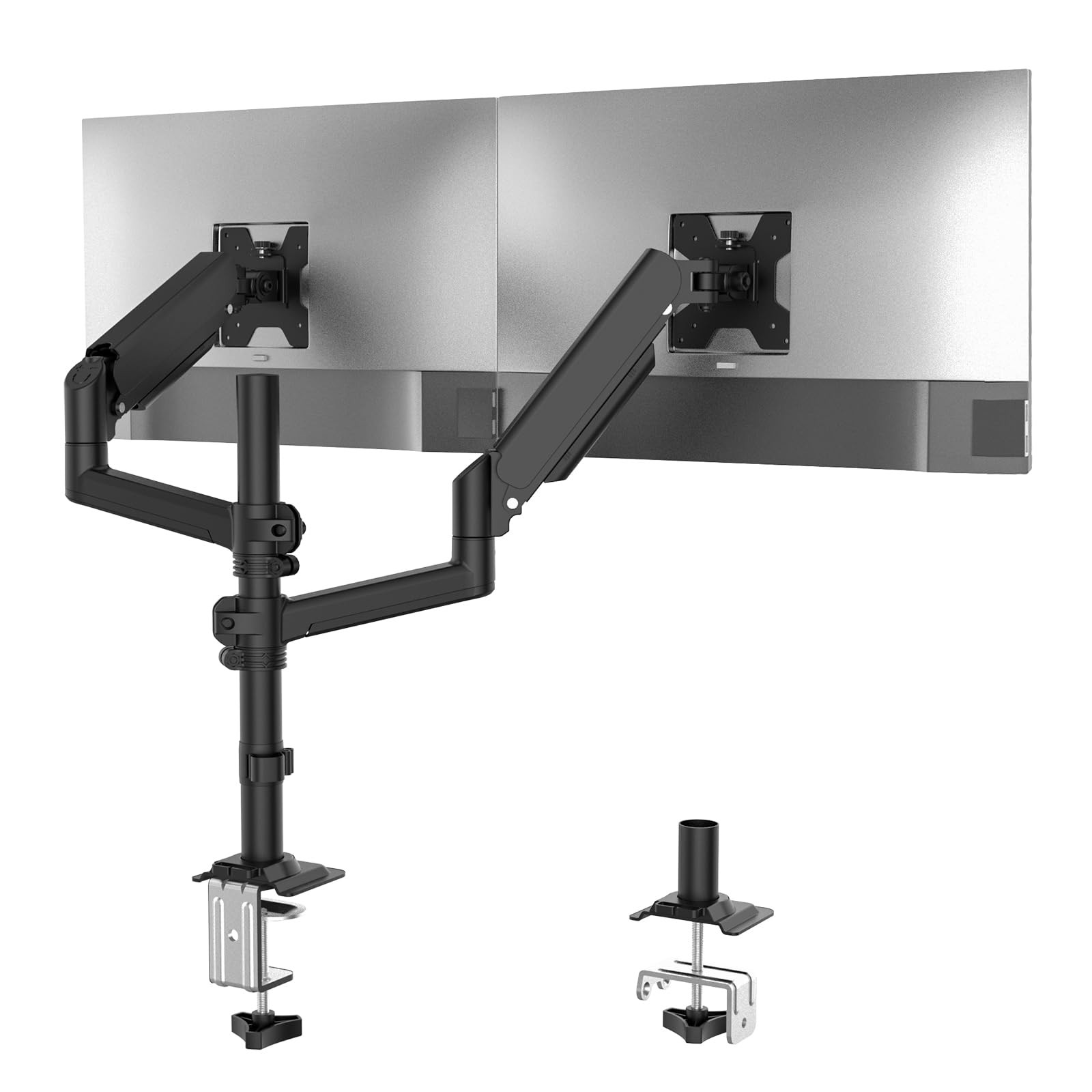 WALI Dual Monitor Stand, 13-32 Inch Adjustable Spring Monitor Mount for Desk Hol
