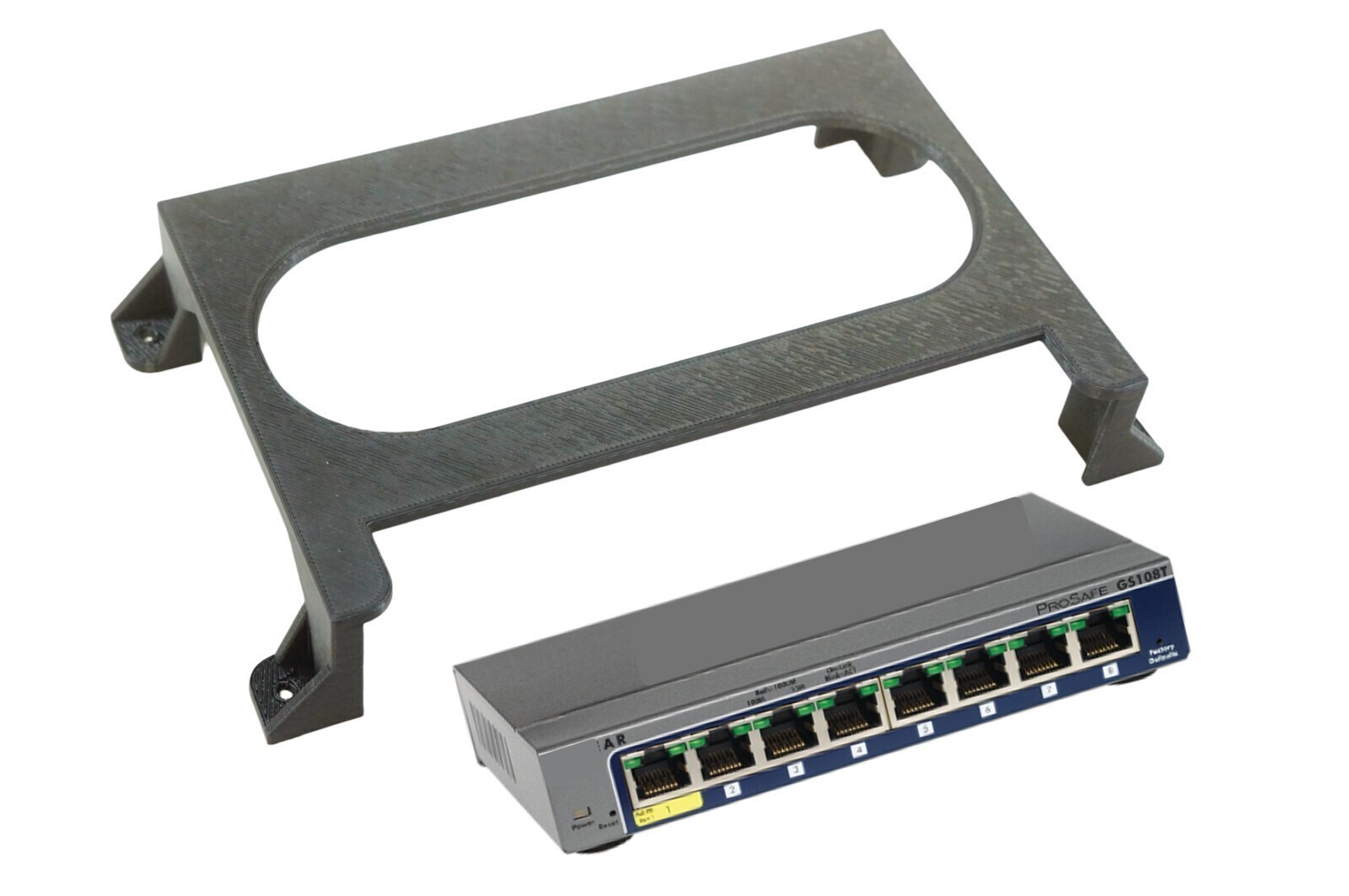 Wall Mount Holder Bracket for NetGear GS108TV2, GS108T, GS108 V3, GS108E Switch
