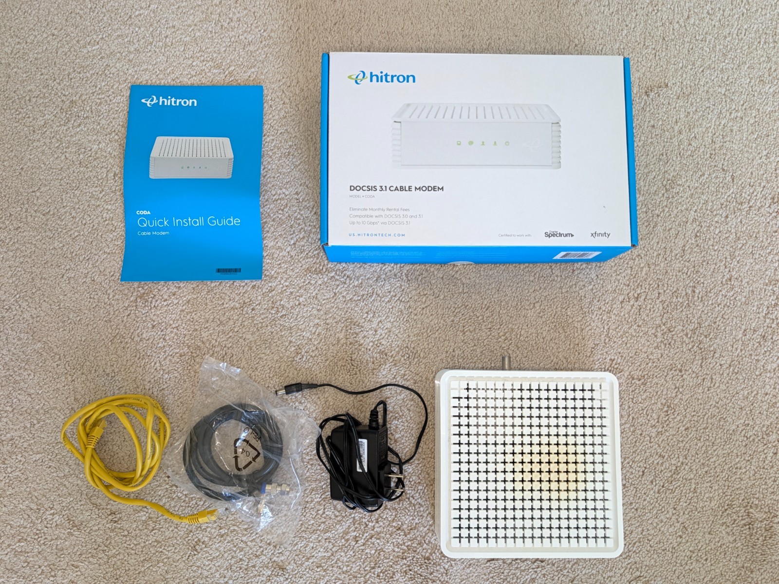 Hitron CODA Cable Modem - DOCSIS 3.1 - 1Gbps - Xfinity, Spectrum