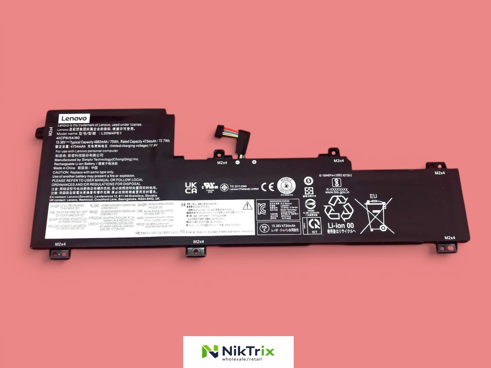 L20M4PE1 L20L4PE1 Battery Lenovo IdeaPad 5 Pro-16ARH7, 16IAH7/ Creator 5-16ACH6