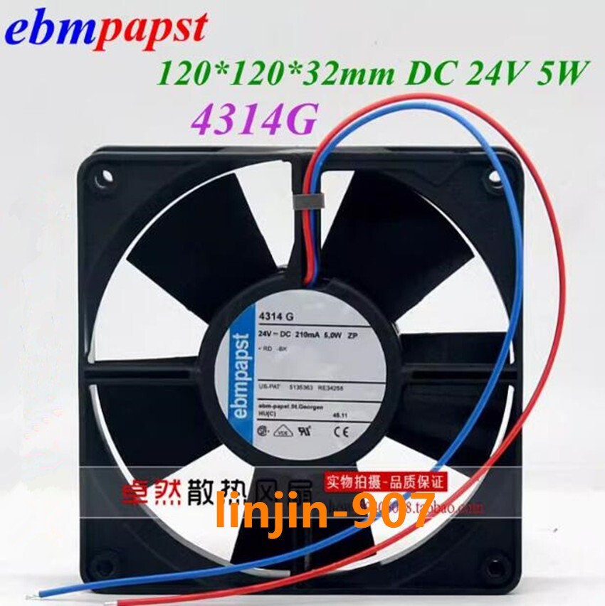 1PC New 4314G 12cm DC24V 2-wire cooling fan