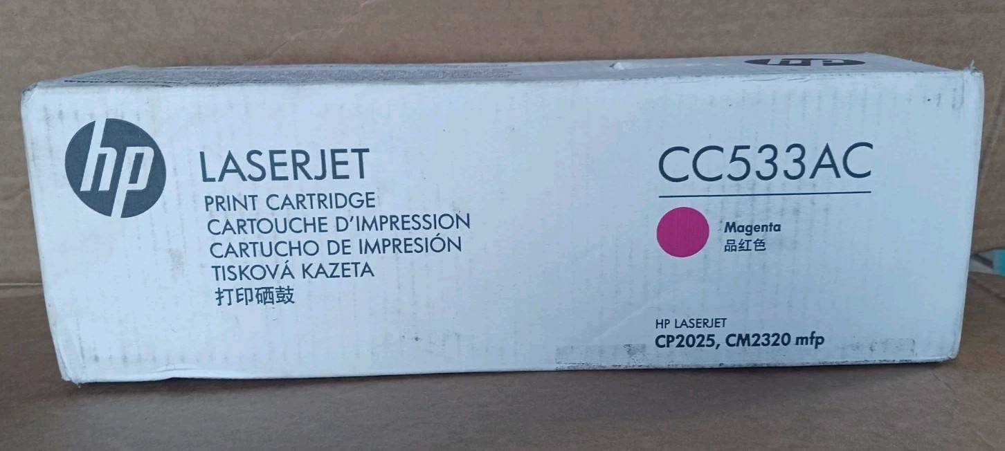 HP CC533AC Genuine Magenta LaserJet Toner Cartridge