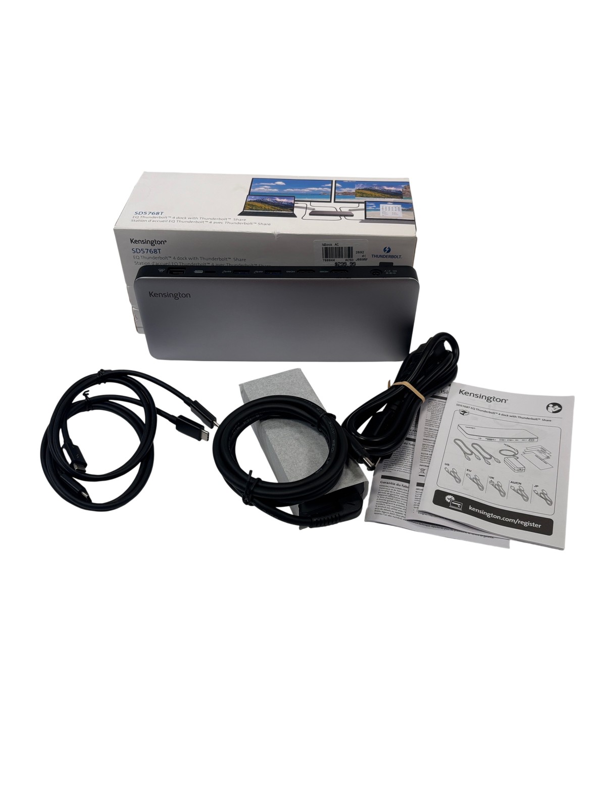 Kensington SD5768T EQ M01731 Thunderbolt 4 Dual 4K Docking Station