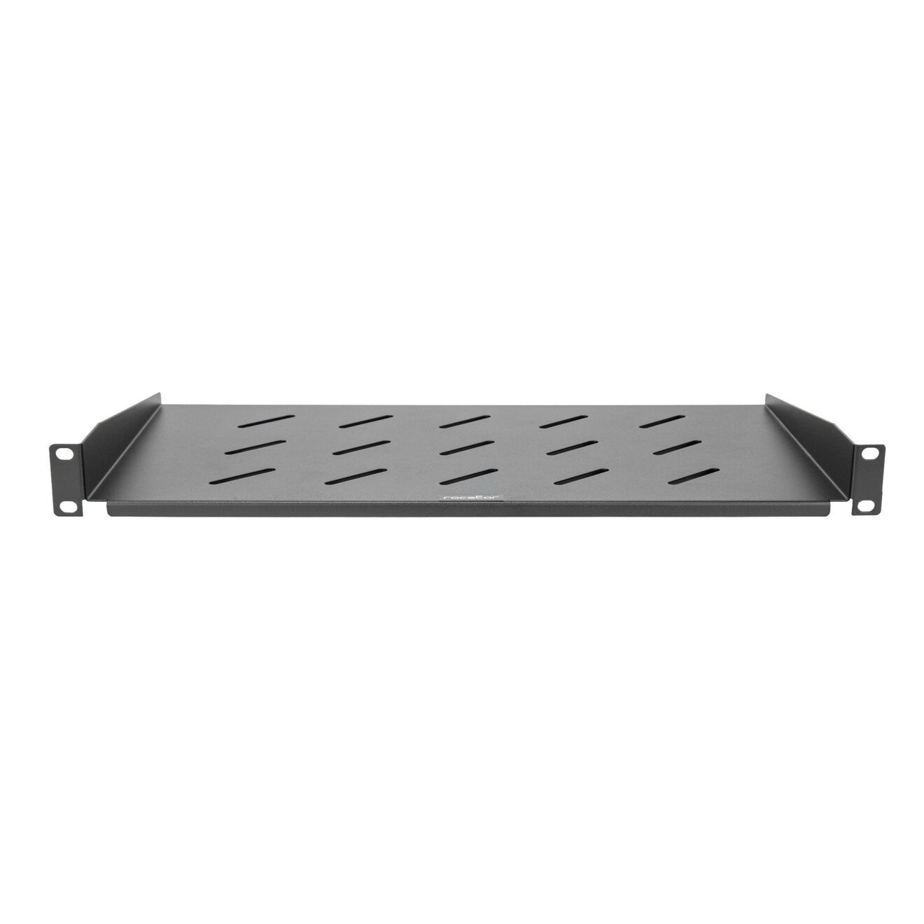 1U, 19-inch universal vented rack shelf designed for 350mm (13.78-inch) deep