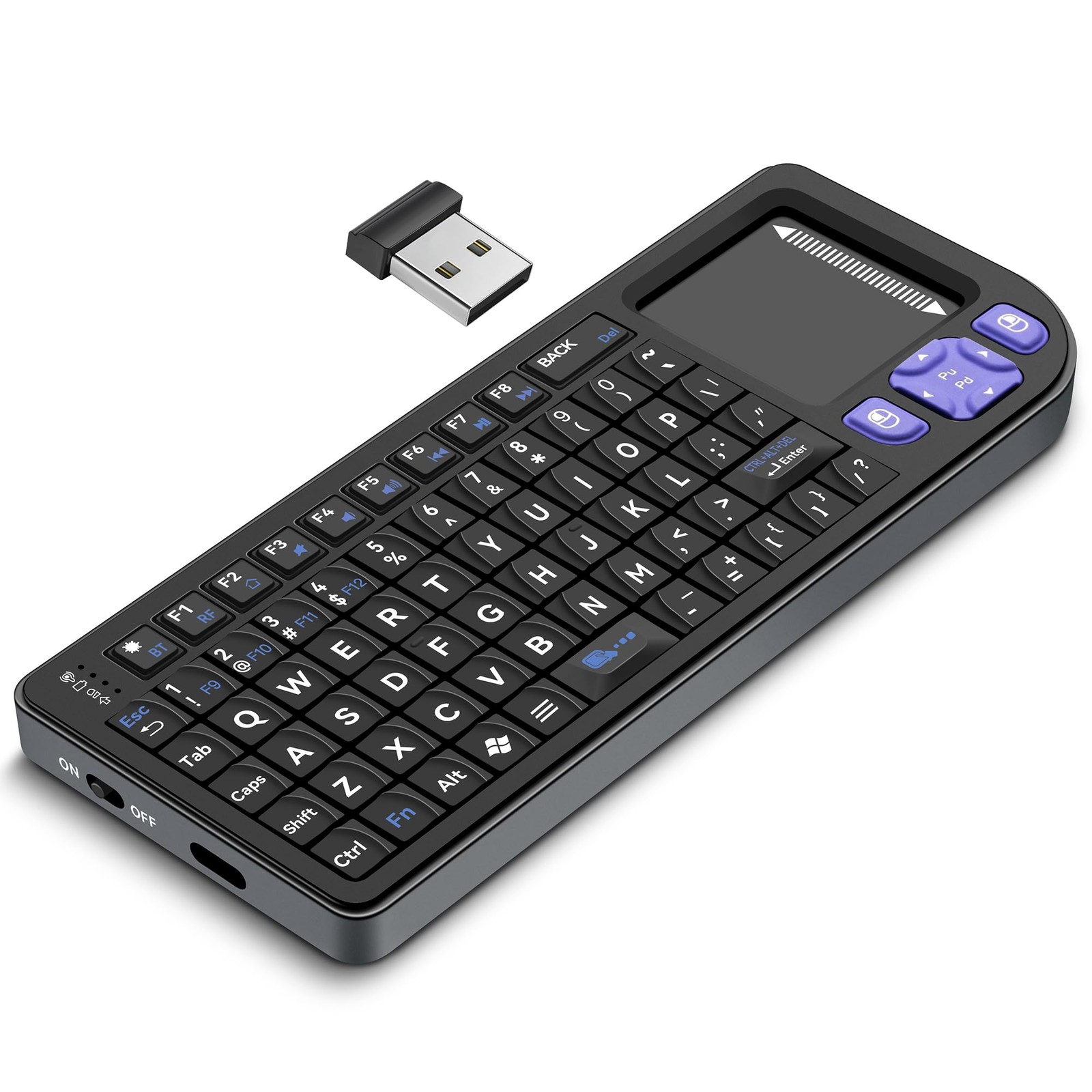 All-in-Mini Keyboard with Touchpad, a Sturdy Aluminum Frame. Rechargeable & P...