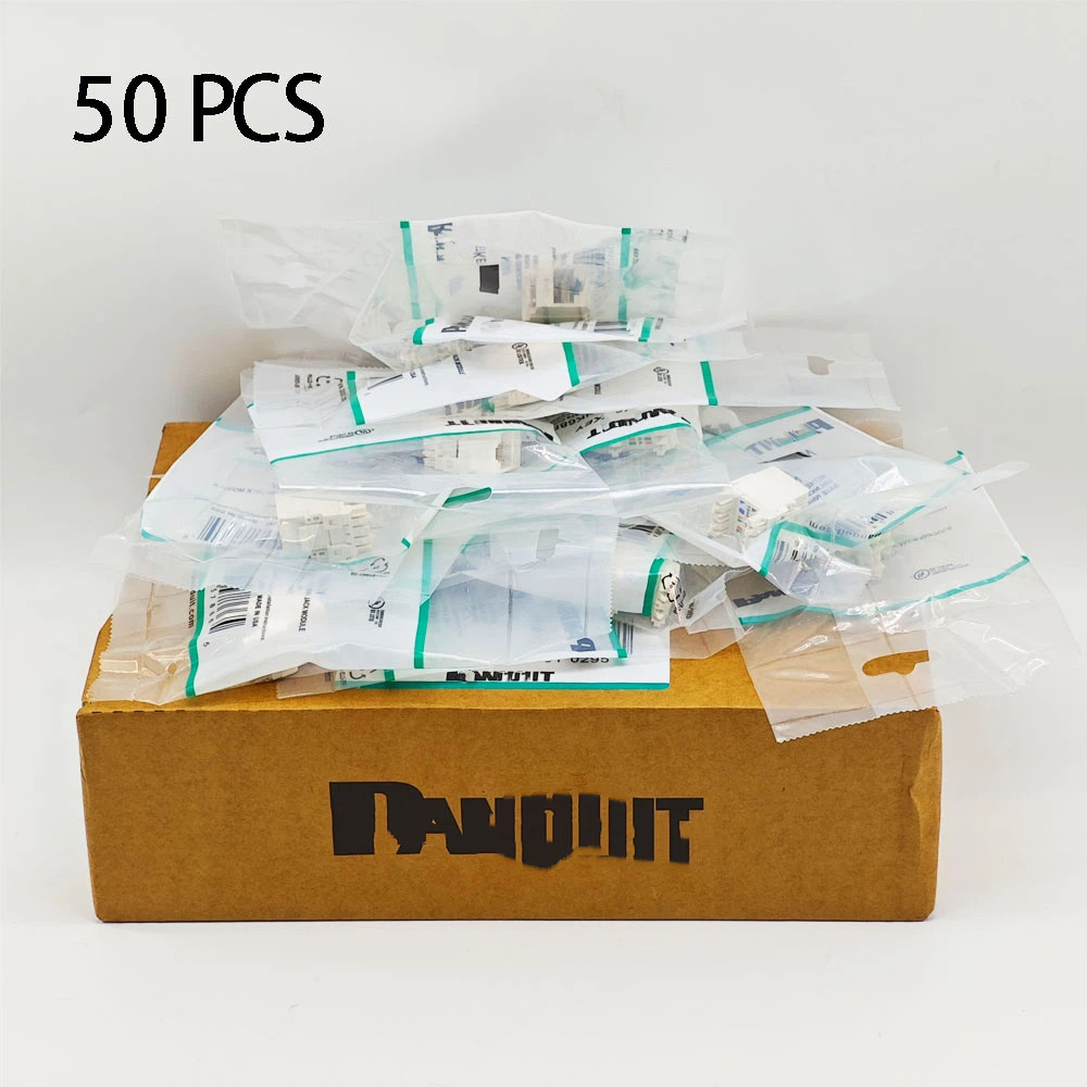50×Cat 6 Keystone Punchdown Jack Module For Panduit NK688MAW, Arctic White NEW