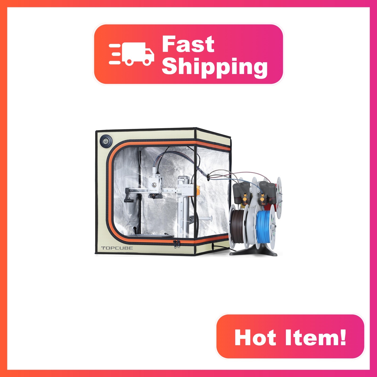 TopCube Off White 3D Printer Enclosure For A1 Mini