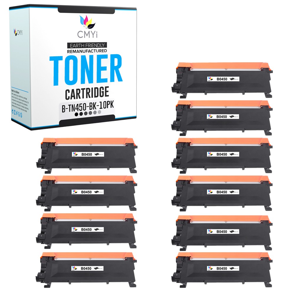 10X Compatible CMYi TN450 Toner Cartridge fits Brother MFC7860DW HL-2240D 2280DW