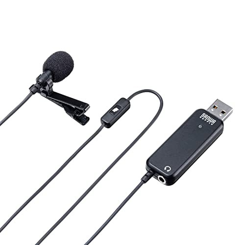 Sanwa Supply High-Performance USB Pin Microphone MM-MCU12BKfrom JP