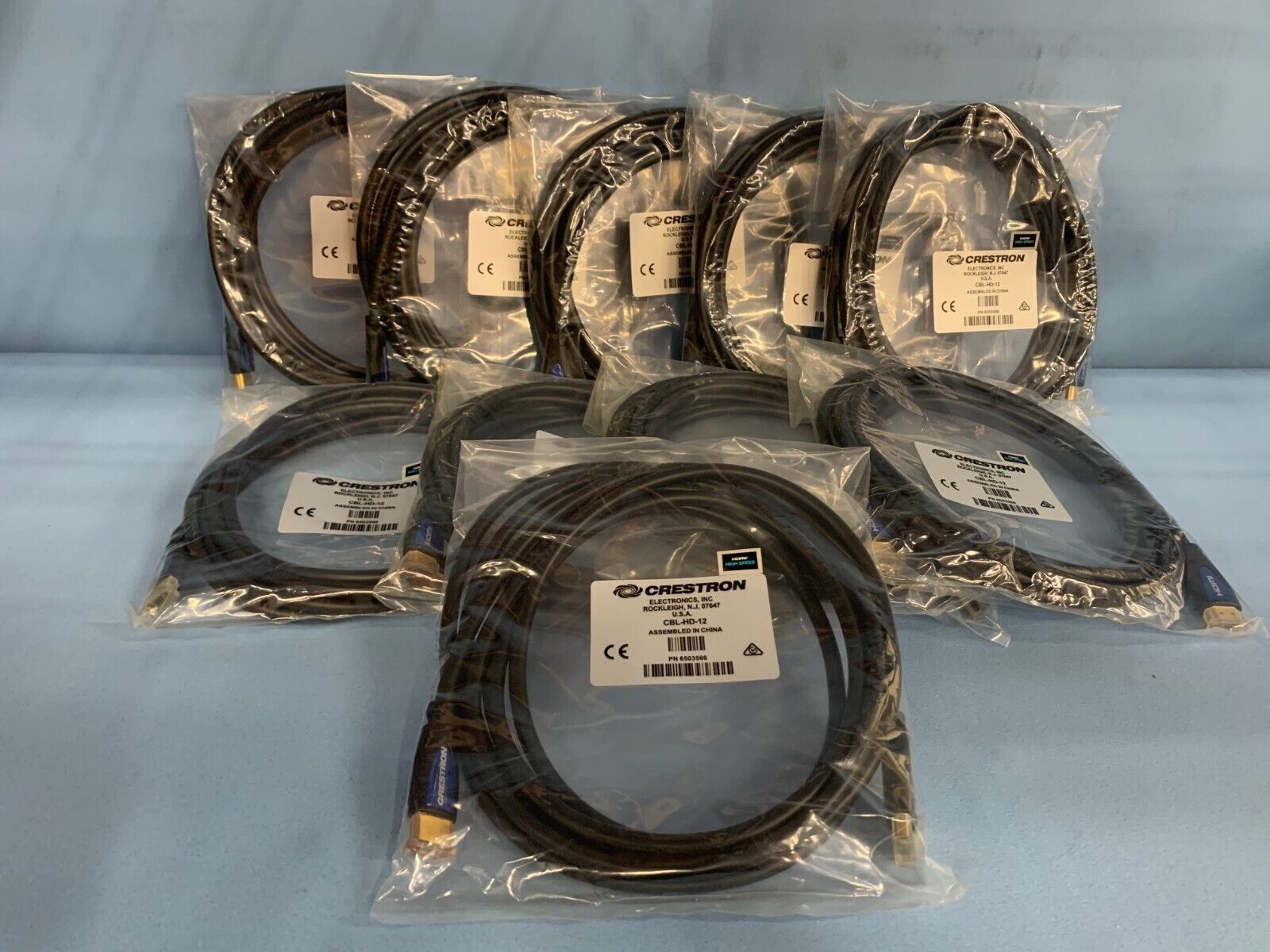 Crestron CBL-HD-12 - 12' HDMI Interface Cable Part # 6503566 - LOT of 10 Cables