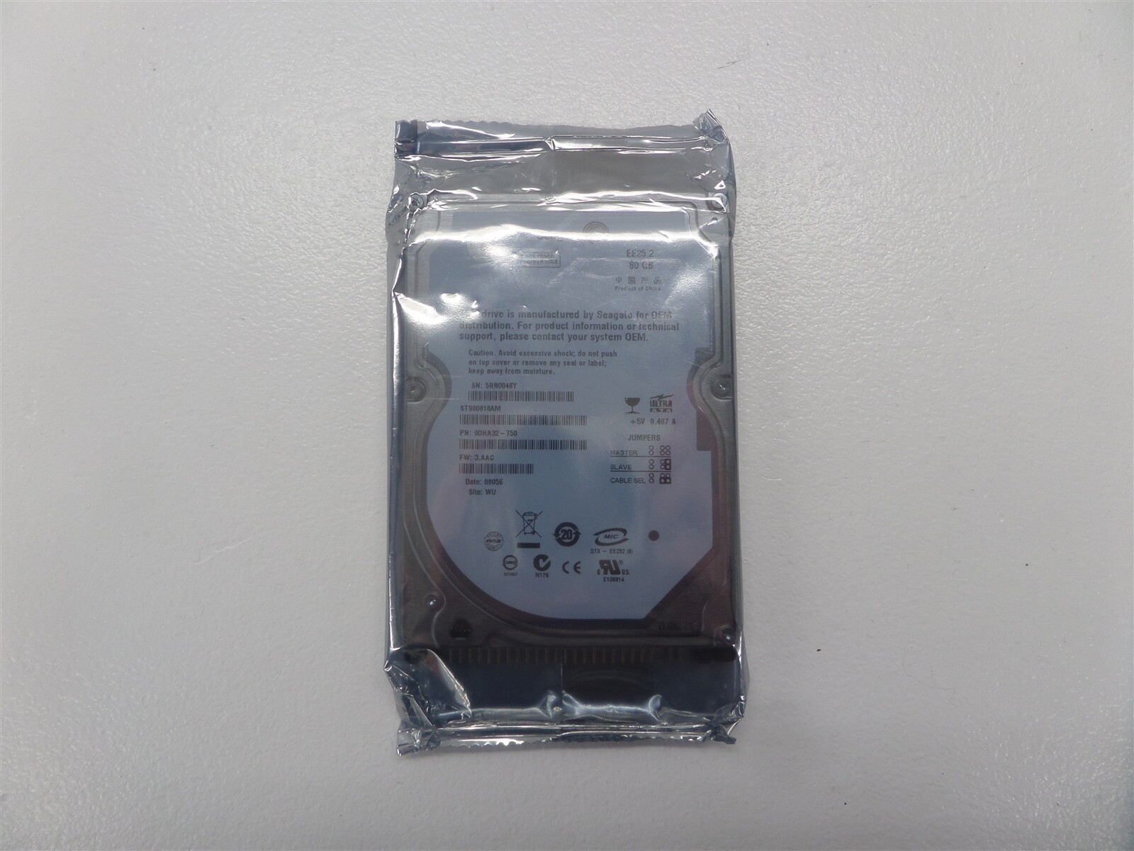 Seagate ST980818AM EE25.2 80GB 2.5" IDE Hard Drive 9DHA32-750 - Sealed