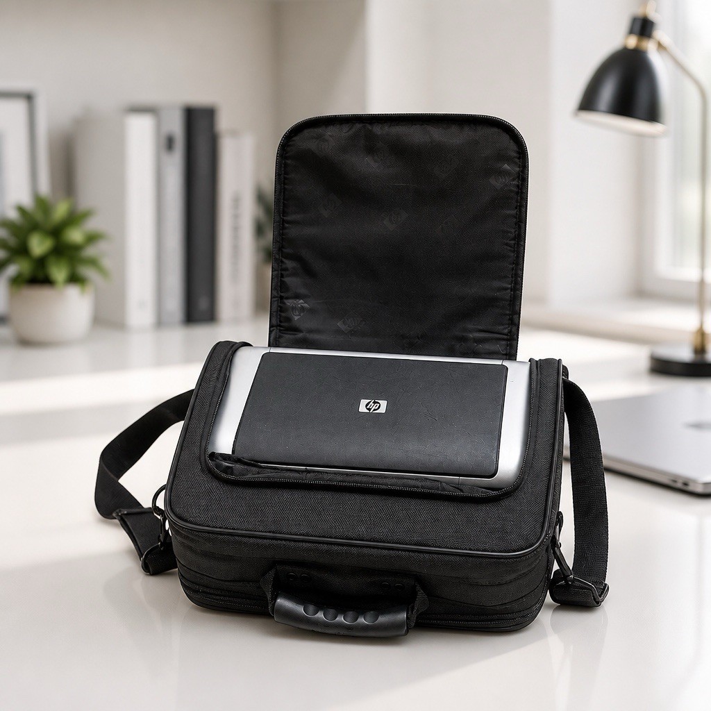HP Deskjet 460 Portable Inkjet Mobile Printer, AC Adaptor & Original Suitcase.