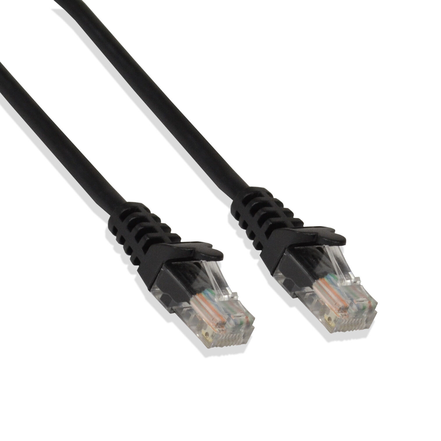 2ft Cat6 Cable Ethernet Lan Network RJ45 Patch Cord Internet Black (50 Pack)