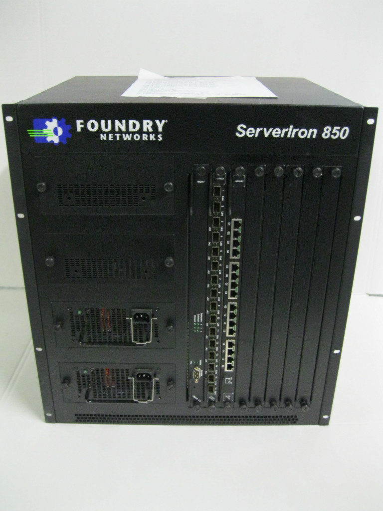 SI850-PLUS with WSM7, J-B16Gx, J-B16GC and Dual AC RPS3 Foundry ServerIron 850 +