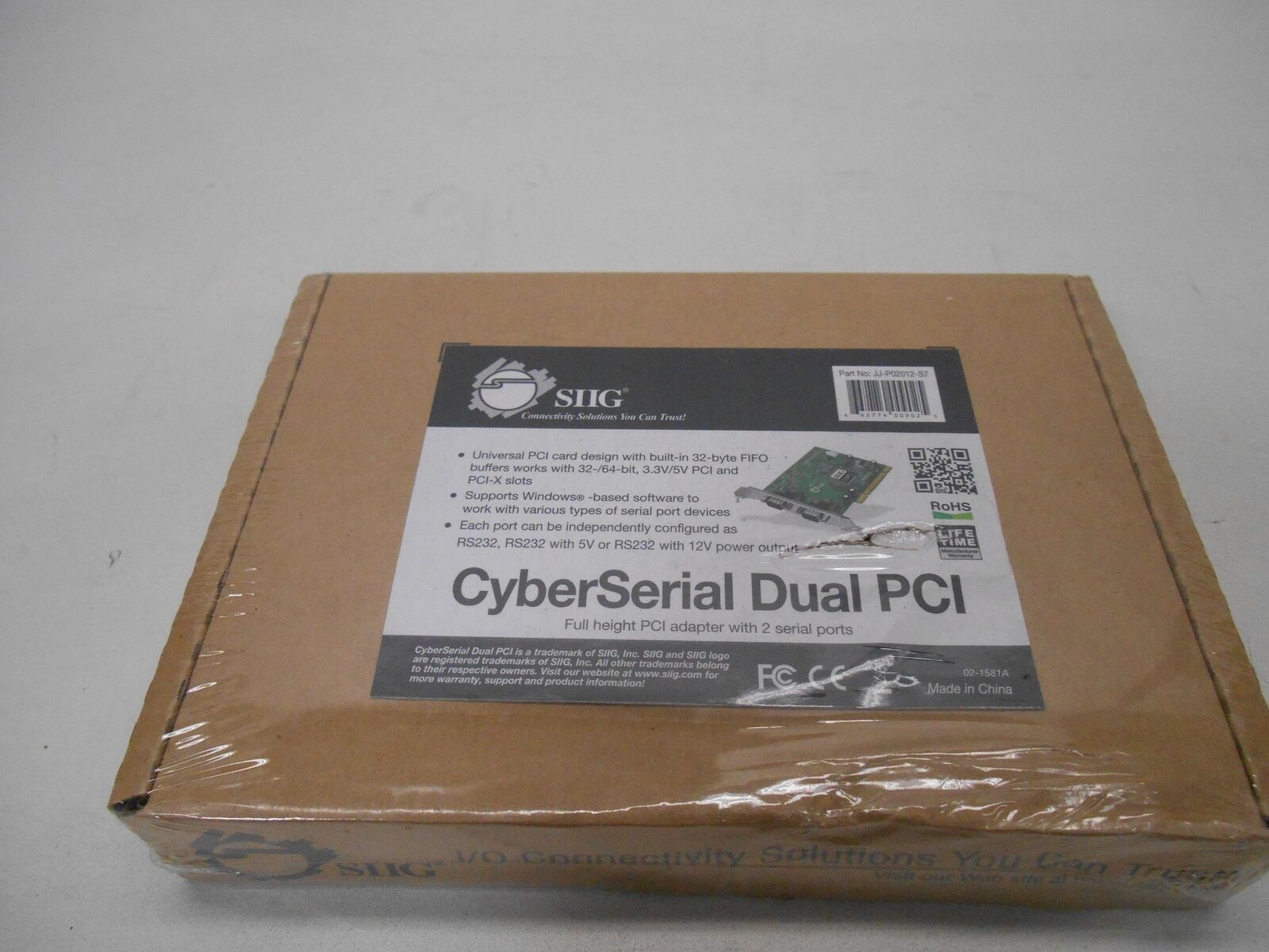 SIIG  CyberSerial Dual PCI p/n: JJ-P02012-S7 *New Unused*