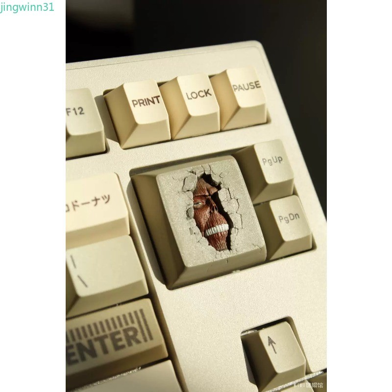 Attack On Titan Wall Titan Resin Keycap Custom Mechanical Keyboard Artisan Gift