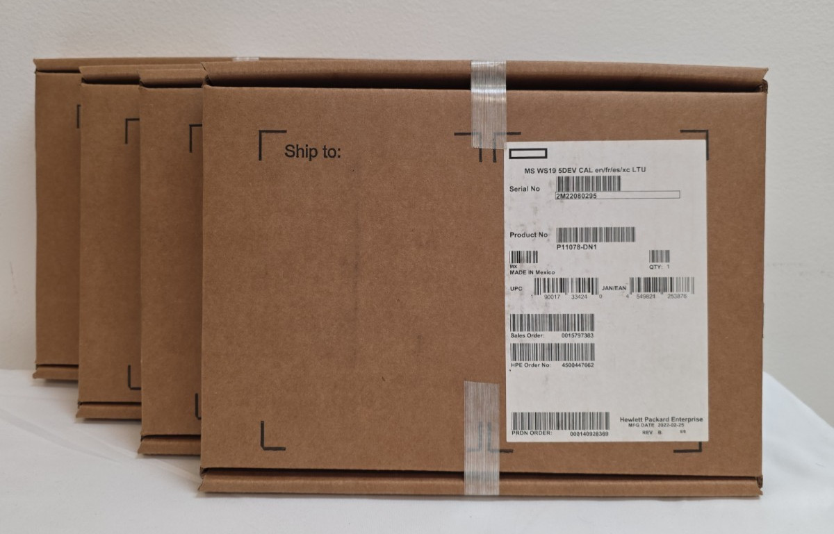 Microsoft Windows Server 2019 5 Device CALs Non-RDS HPE P11078-DN1
