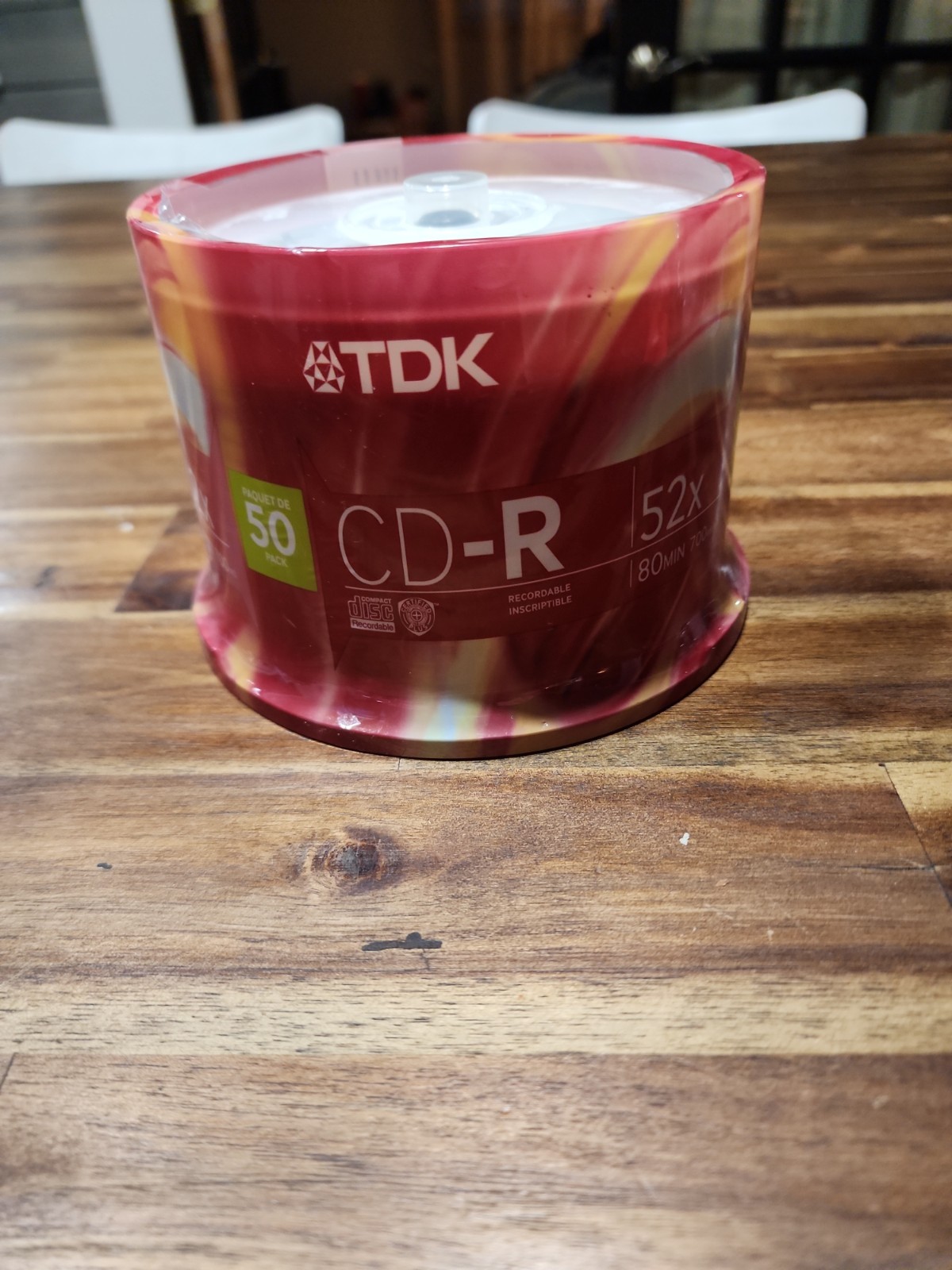 TDK CD-R Blank Discs Recordable 50 Pcs 52X 80 Min 700 mb Spindle - New/Sealed