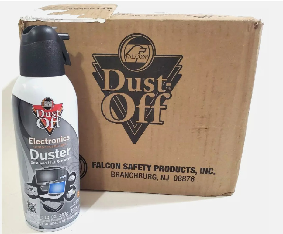 Falcon Dust-Off Compressed Computer Gas Duster 10 oz 12 Cans 2 Days Shipping