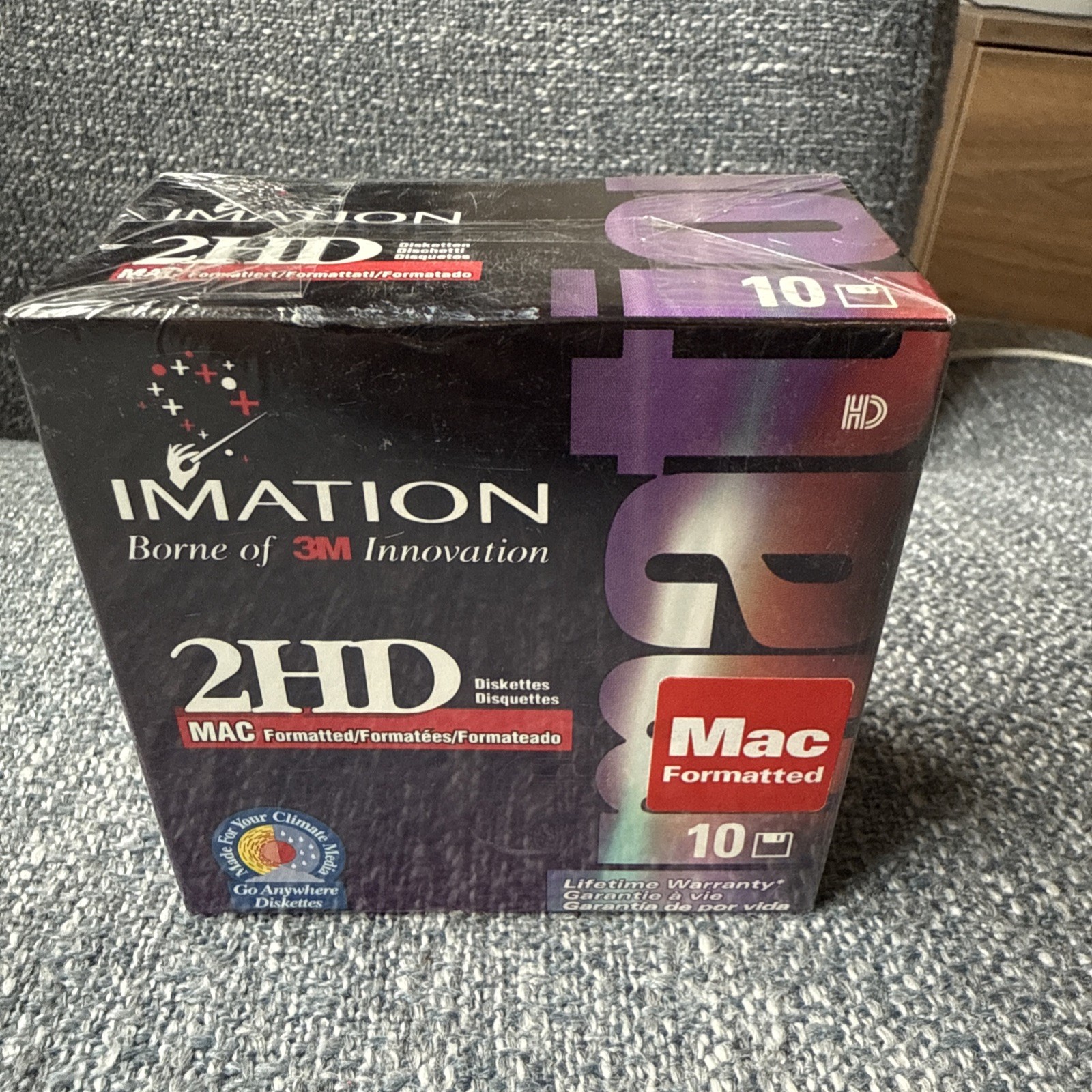 Imation 2HD 3.5 Diskettes Mac Formatted. 10 Diskettes SEALED