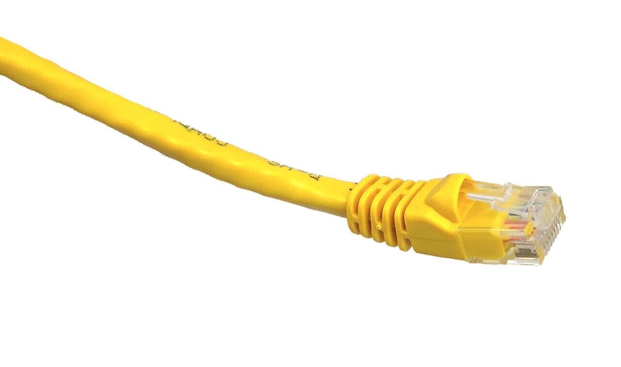 25 PACK LOT 25FT CAT6 Ethernet Patch Cable Yellow RJ45 550Mhz UTP 7.5M