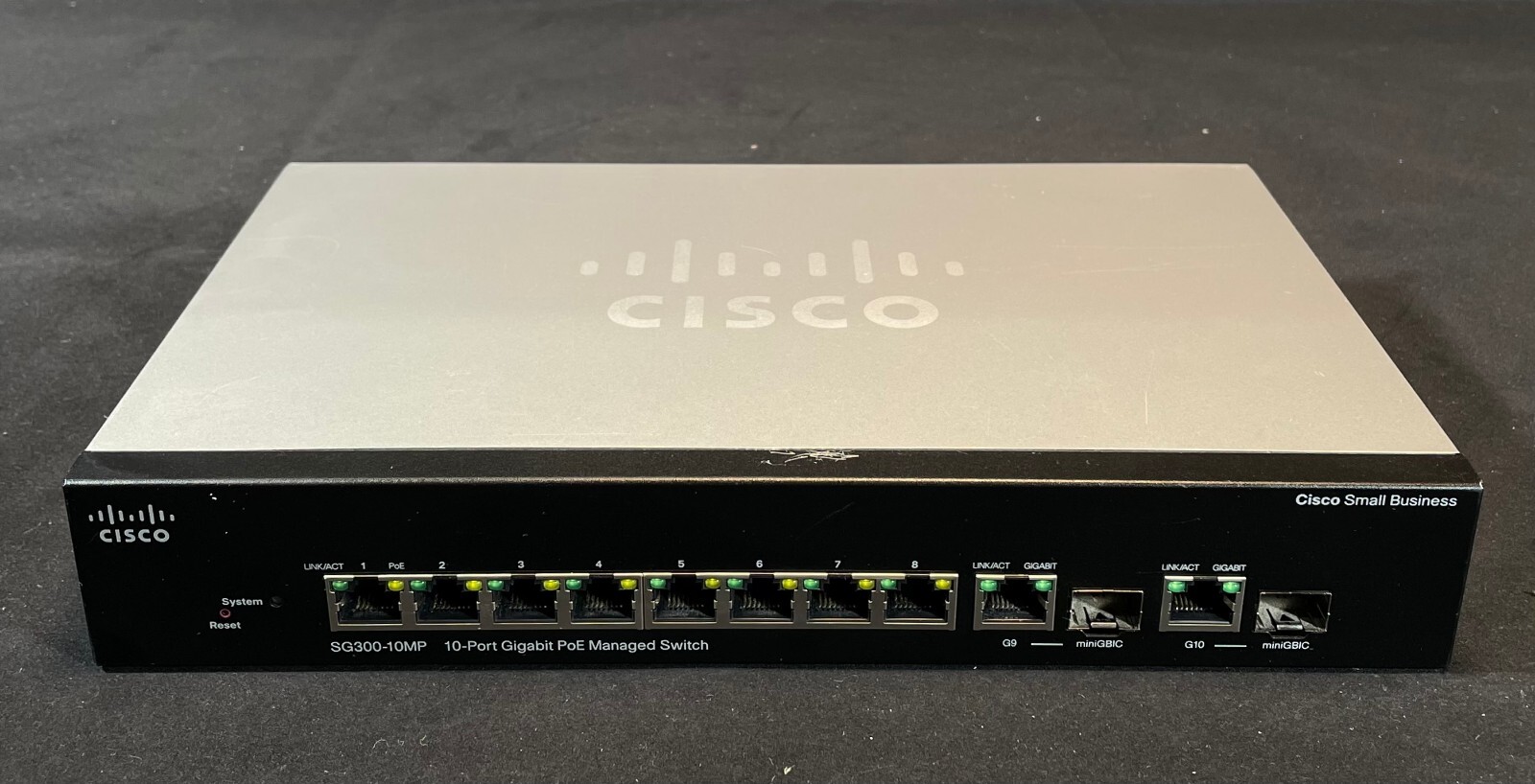 Cisco SG300-10MP-K9 10 Ports Gigabit Max PoE+ Managed Switch -Same Day Shipping