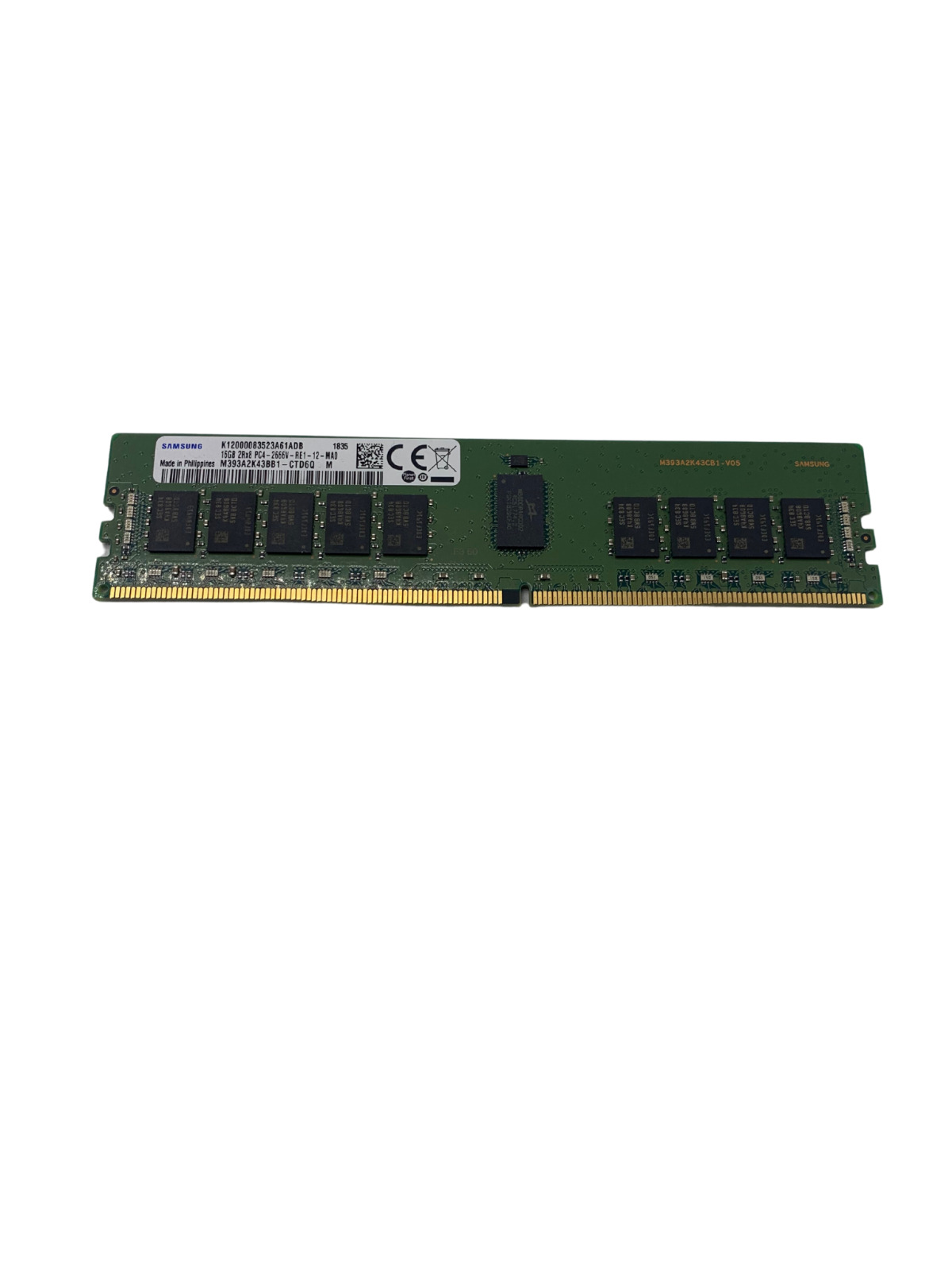 Samsung M393A2K43BB1-CTD 16GB PC4-21300 DDR4-2666v 2Rx8 Memory Module w60