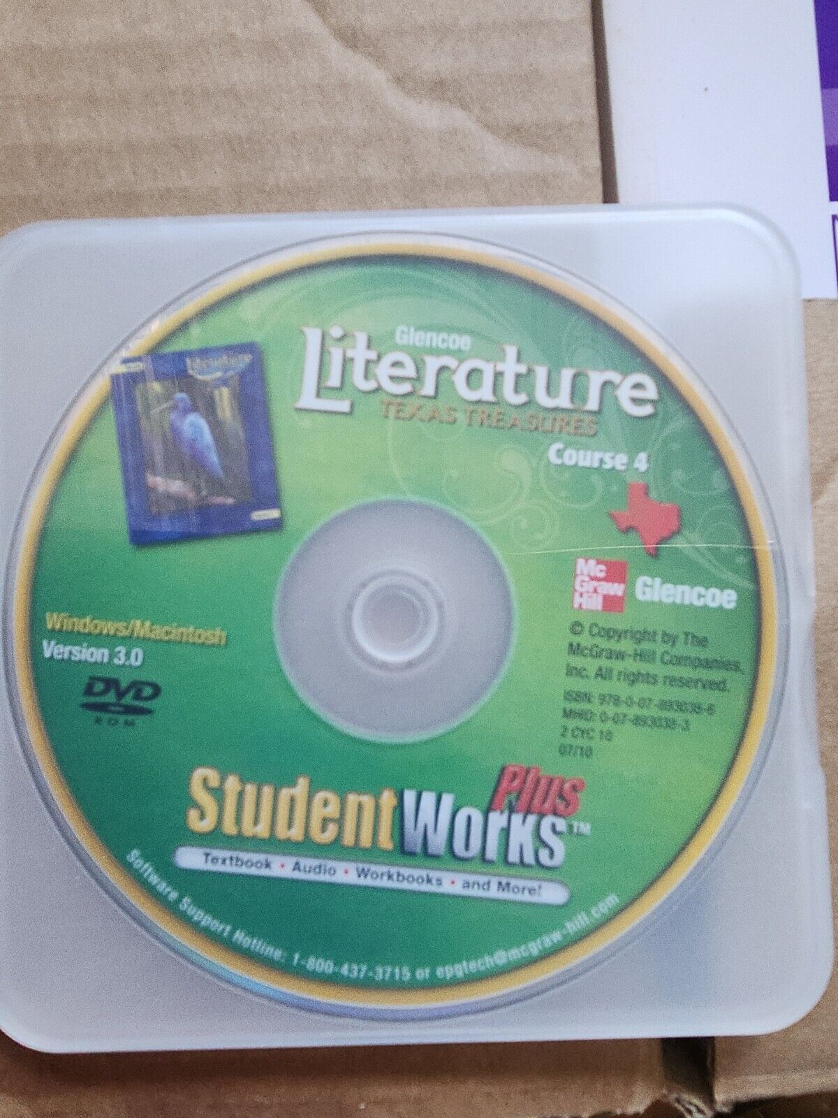 Glencoe  Literature Course 4 DVD Mc Graw Hill Student Works 