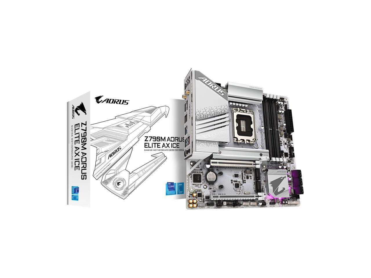 GIGABYTE Z790M AORUS ELITE AX ICE M-ATX Motherboard LGA 1700