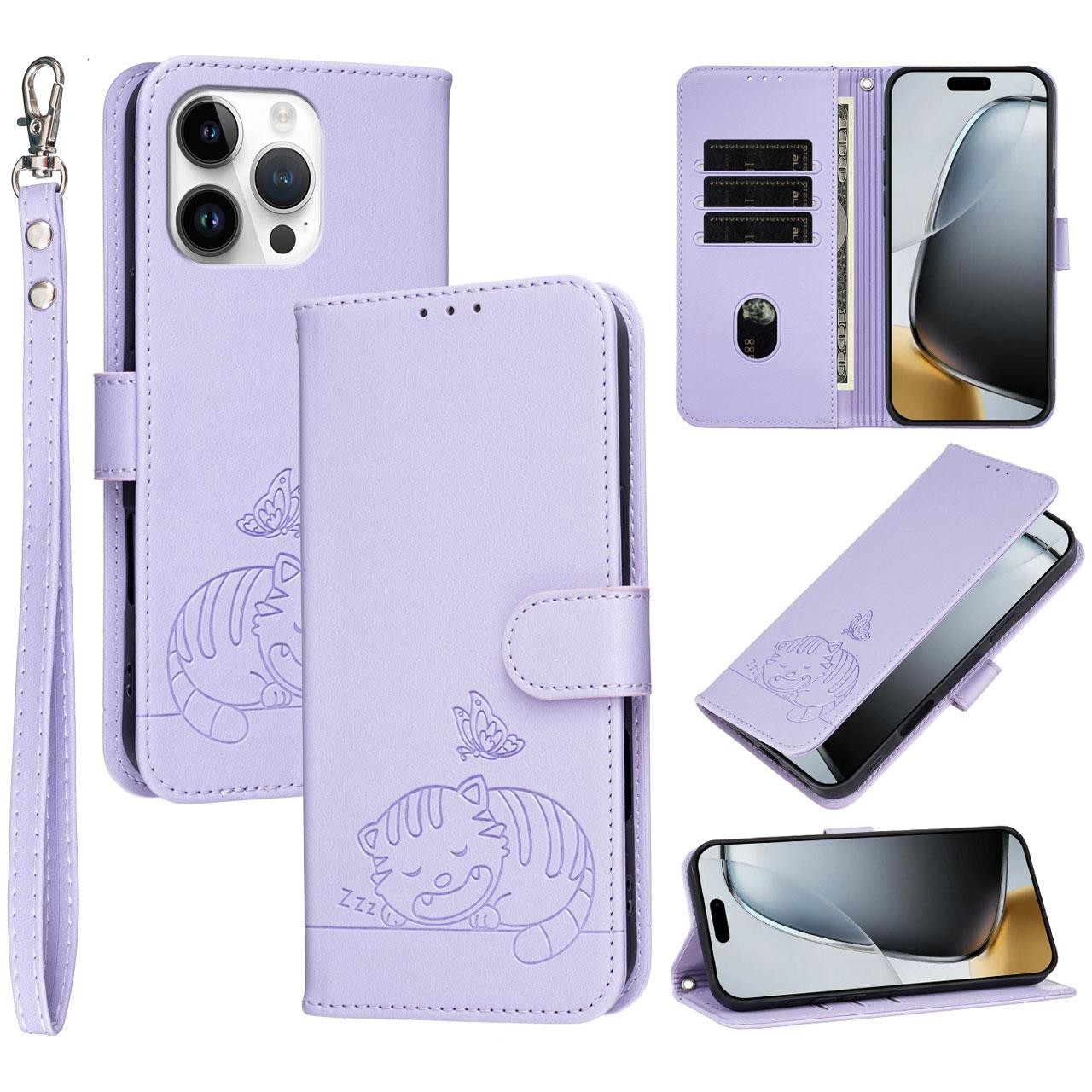 Flip Cat Butterfly Card Wallet Cover Case For A27 A57 A37 A17 A06 A25 A54 A16
