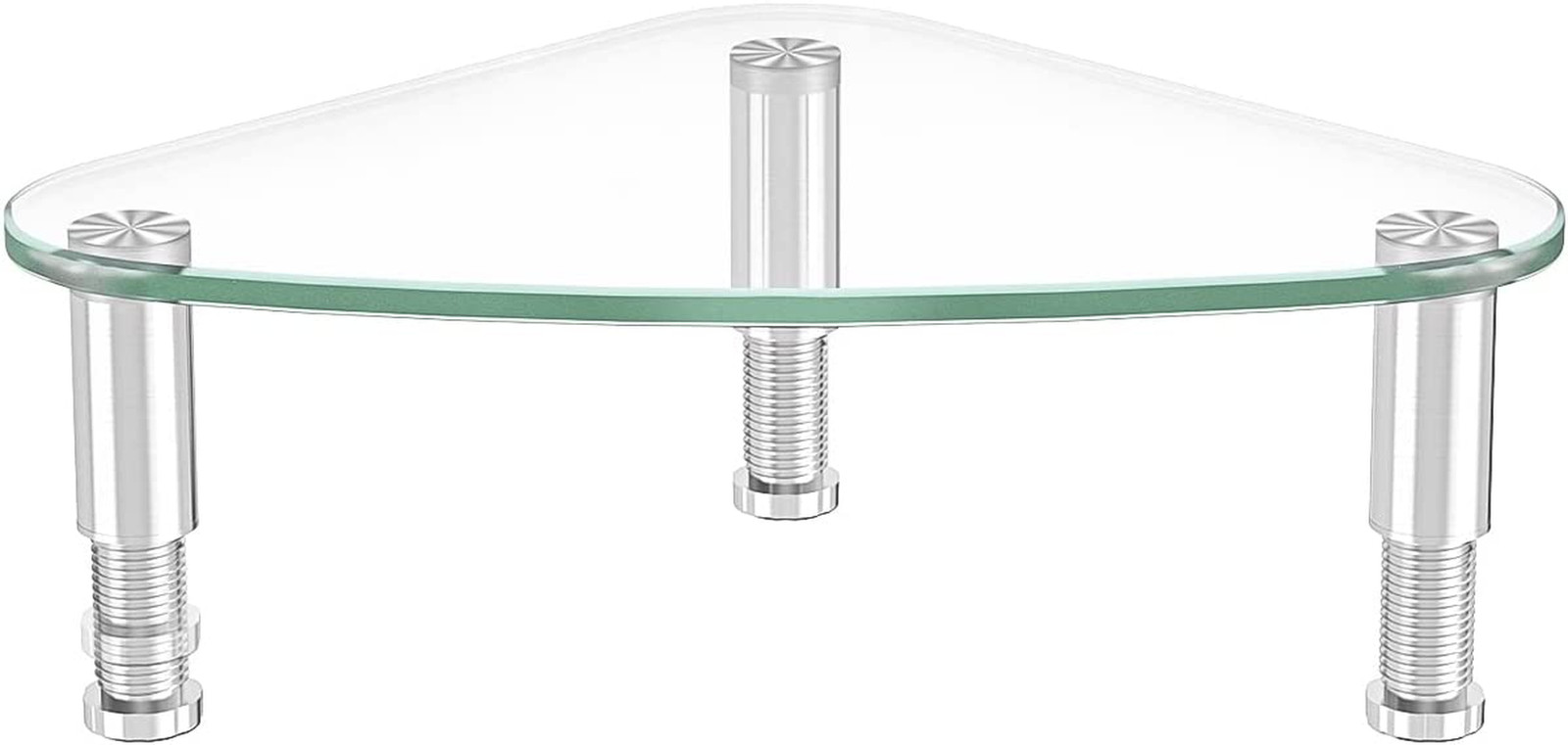 Clear Glass Computer Monitor Riser/Triangle Desktop Universal Corner Stand for C