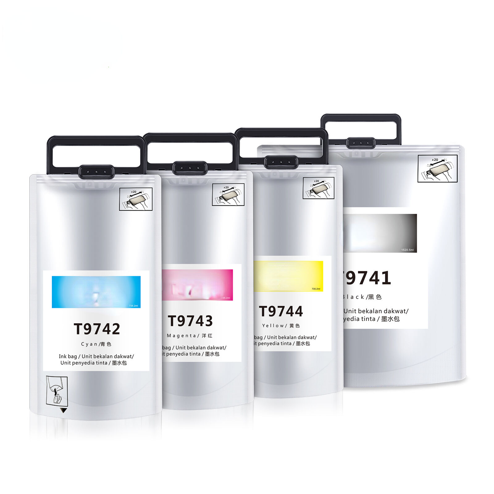T9741-T9744 Ink Bag  For EPSON WorkForce Pro WF-C869Ra Printer