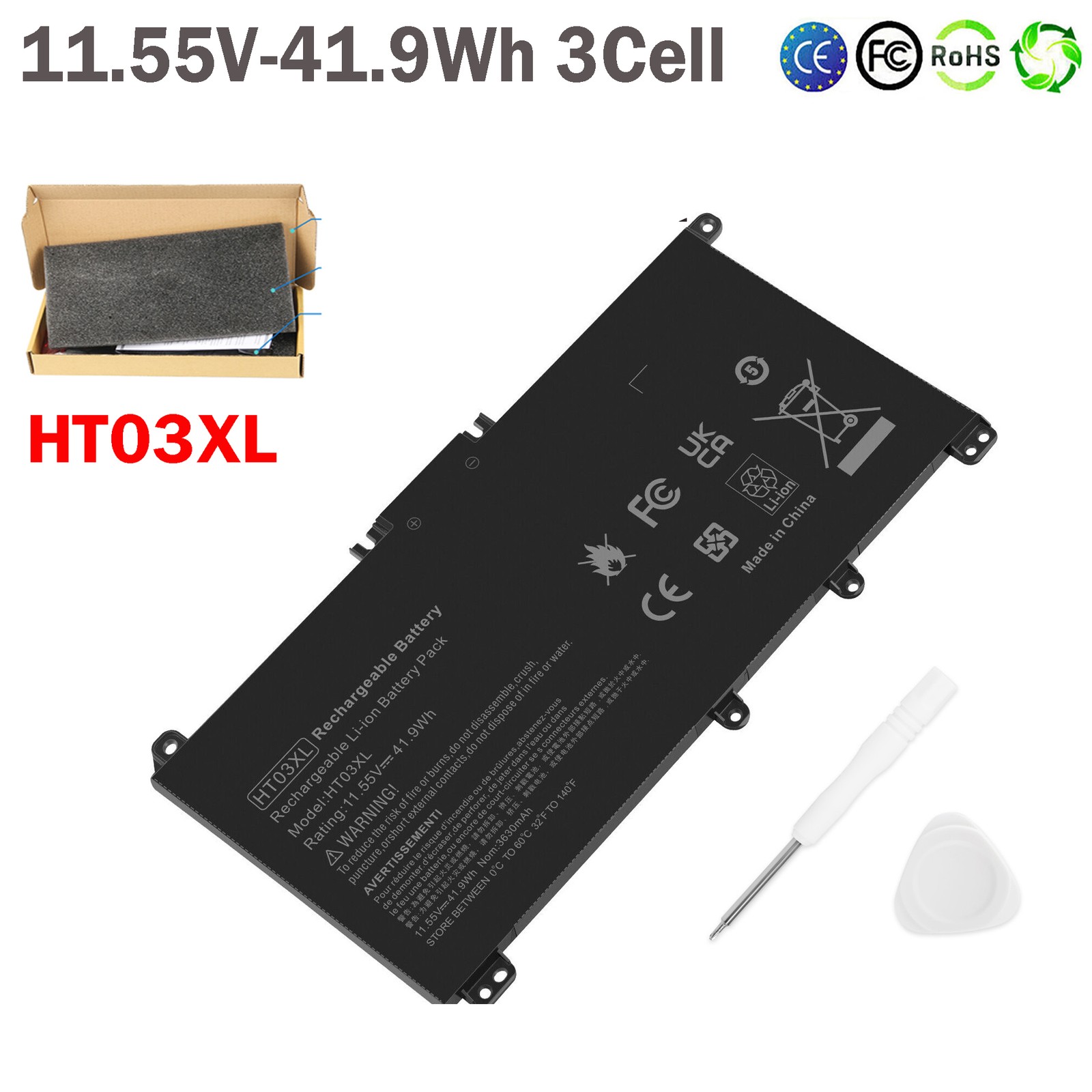 🧡LOT HT03XL Battery For HP Pavilion 14-DF 15-DA 17-CA L11119-855 L11421-421 NEW