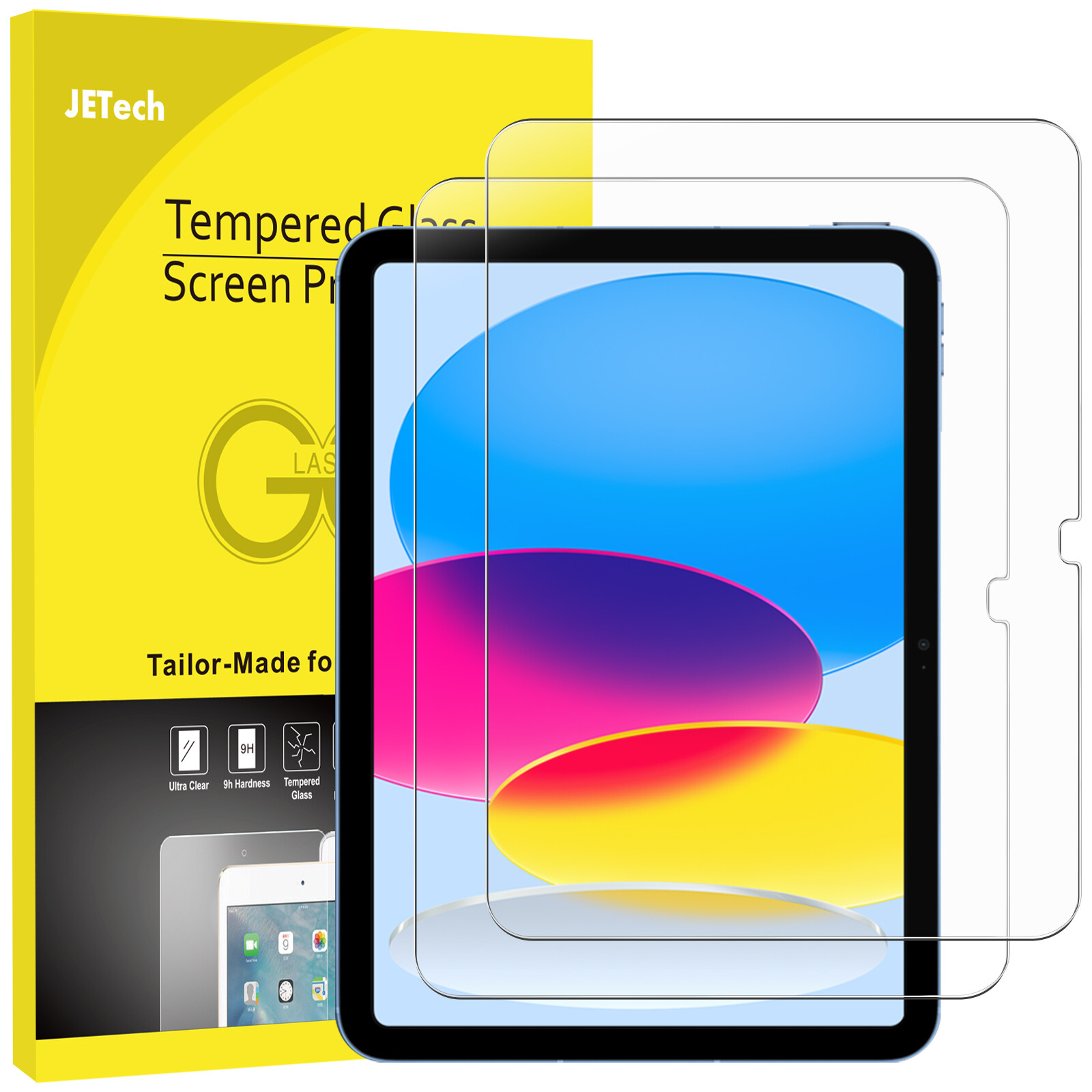 JETech Screen Protector for iPad (A16) 11th/10th Generation (2025/2022)