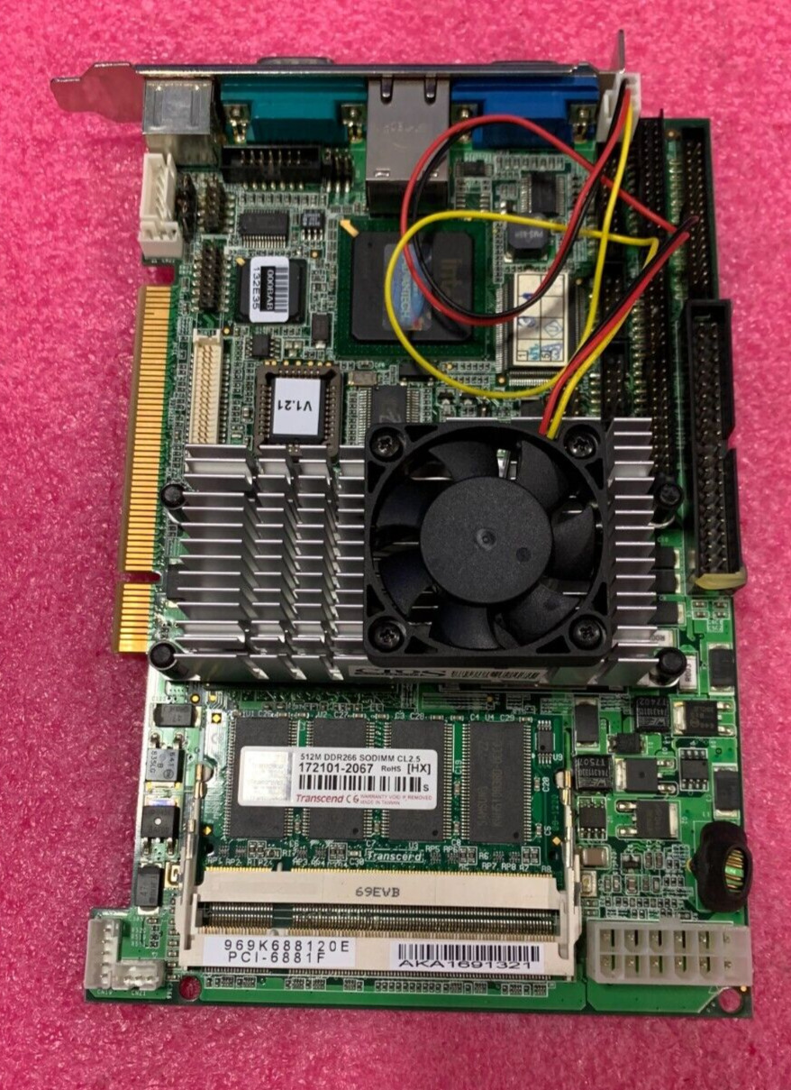Advantech PCI-6881F Motherboard Rev A2 W/Intel 512M DDR266 19CK688103