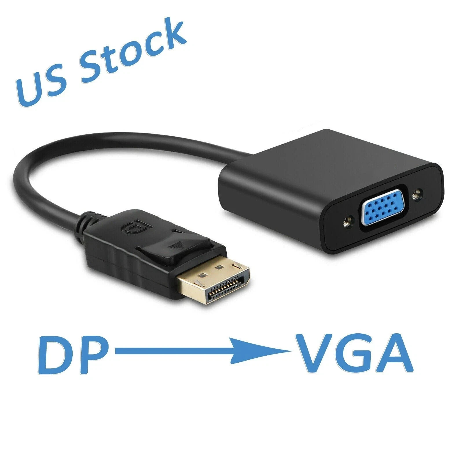 Lot 1-100 Displayport DP Male To VGA Female Adapter Display Port Cable Converter