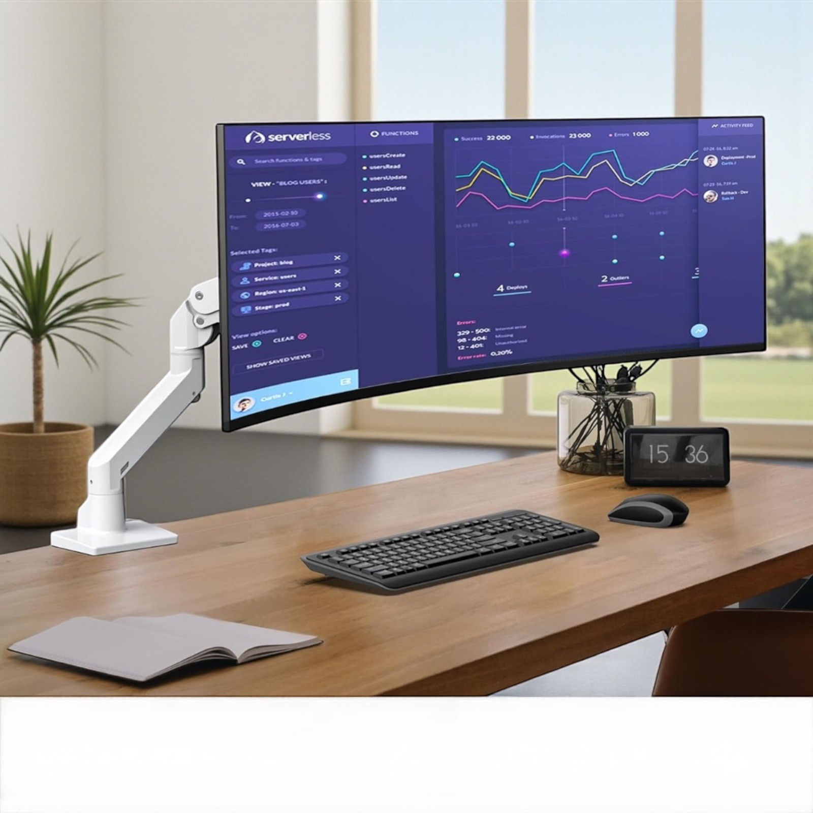 NEW BEWISER Heavy Duty Monitor Arm Mount 34-49inches