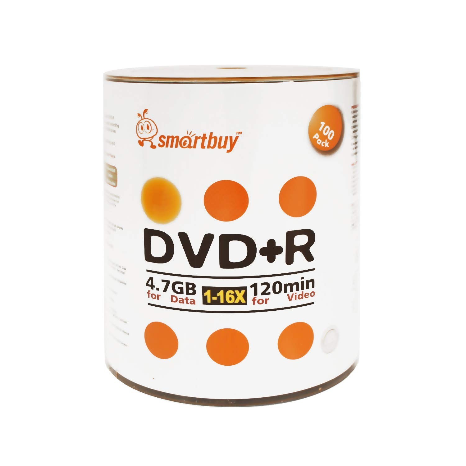 Smart Buy 200 Pack DVD+R 4.7gb 16x Logo Blank Data Video Movie Recordable Dis...