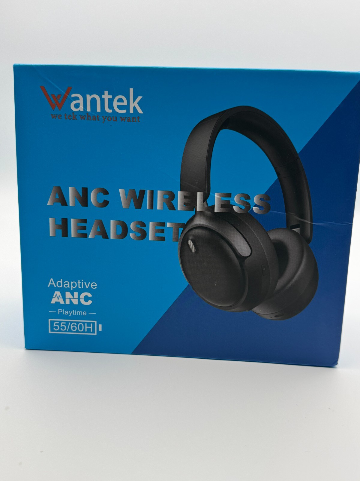 Wantek ANC Wireless Headset Noise Cancelling Bluetooth Over Ear Headphones New