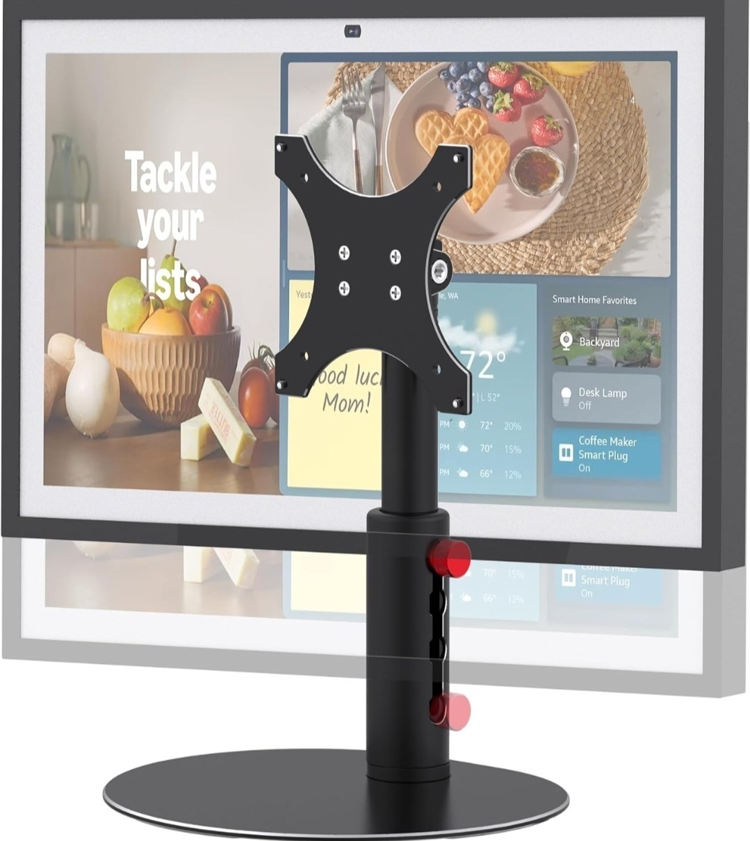 Tablet Stand Compatible with Echo Show 15/21, 4-Step Height Adj Aluminum Alloy