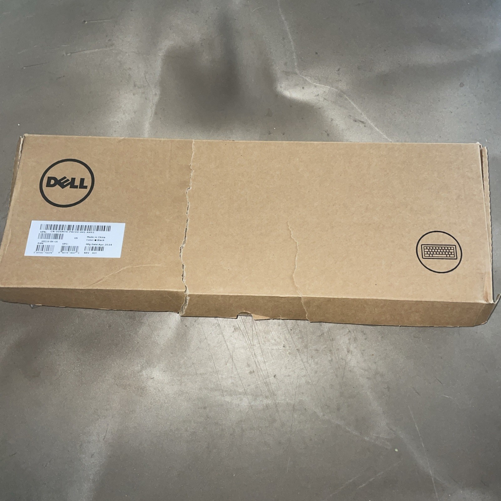New Genuine Dell KB216p USB Wired Slim Keyboard Black 6WMN0
