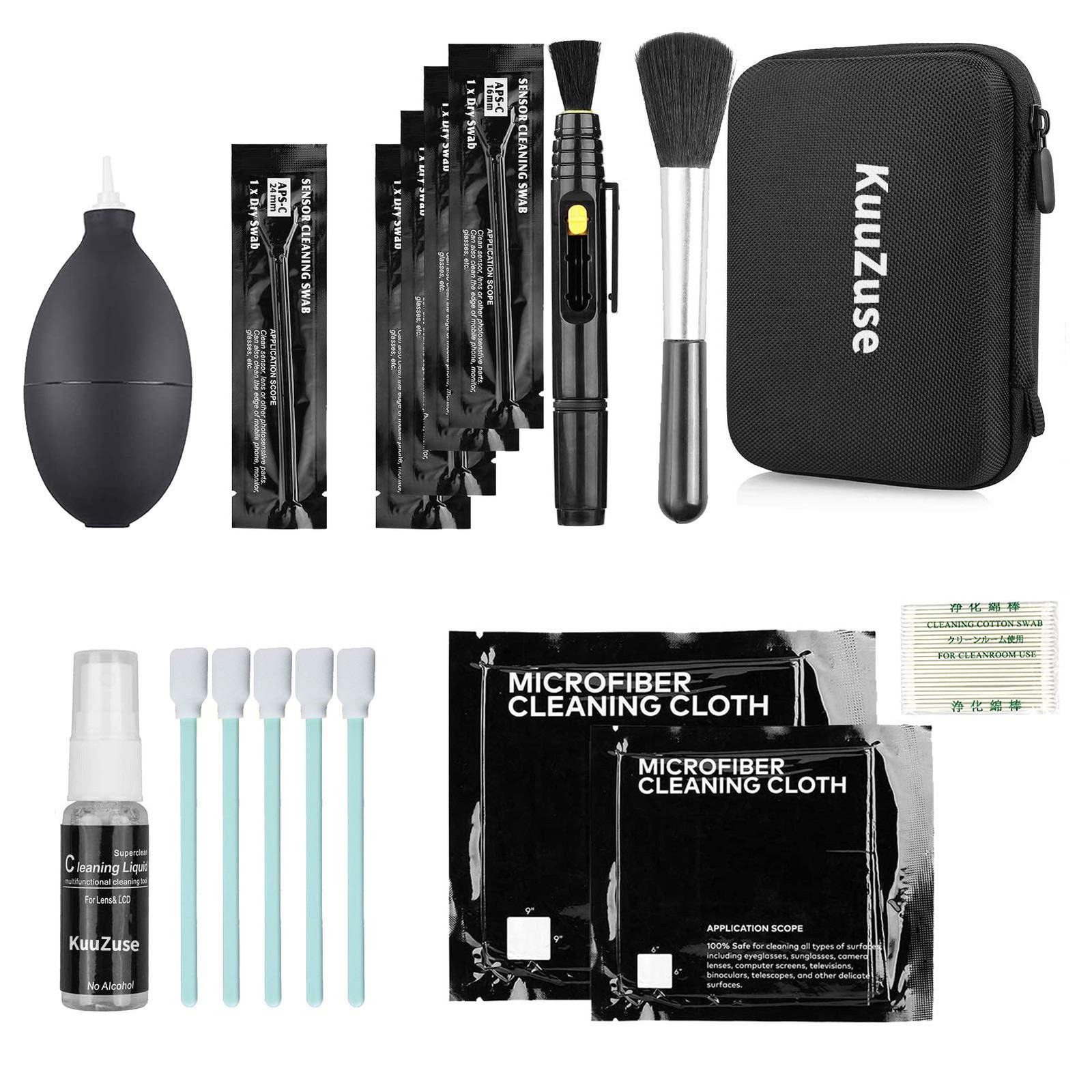 KuuZuse Professional DSLR Camera Cleaning Kit with APS-C Swabs, red 