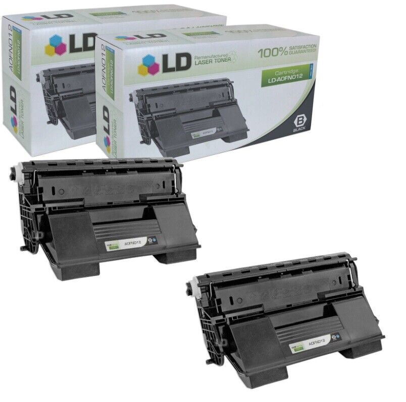 LD 2 Pack A0FN012 Black Laser Toner Cartridge for Konica-Minolta PagePro 4650EN