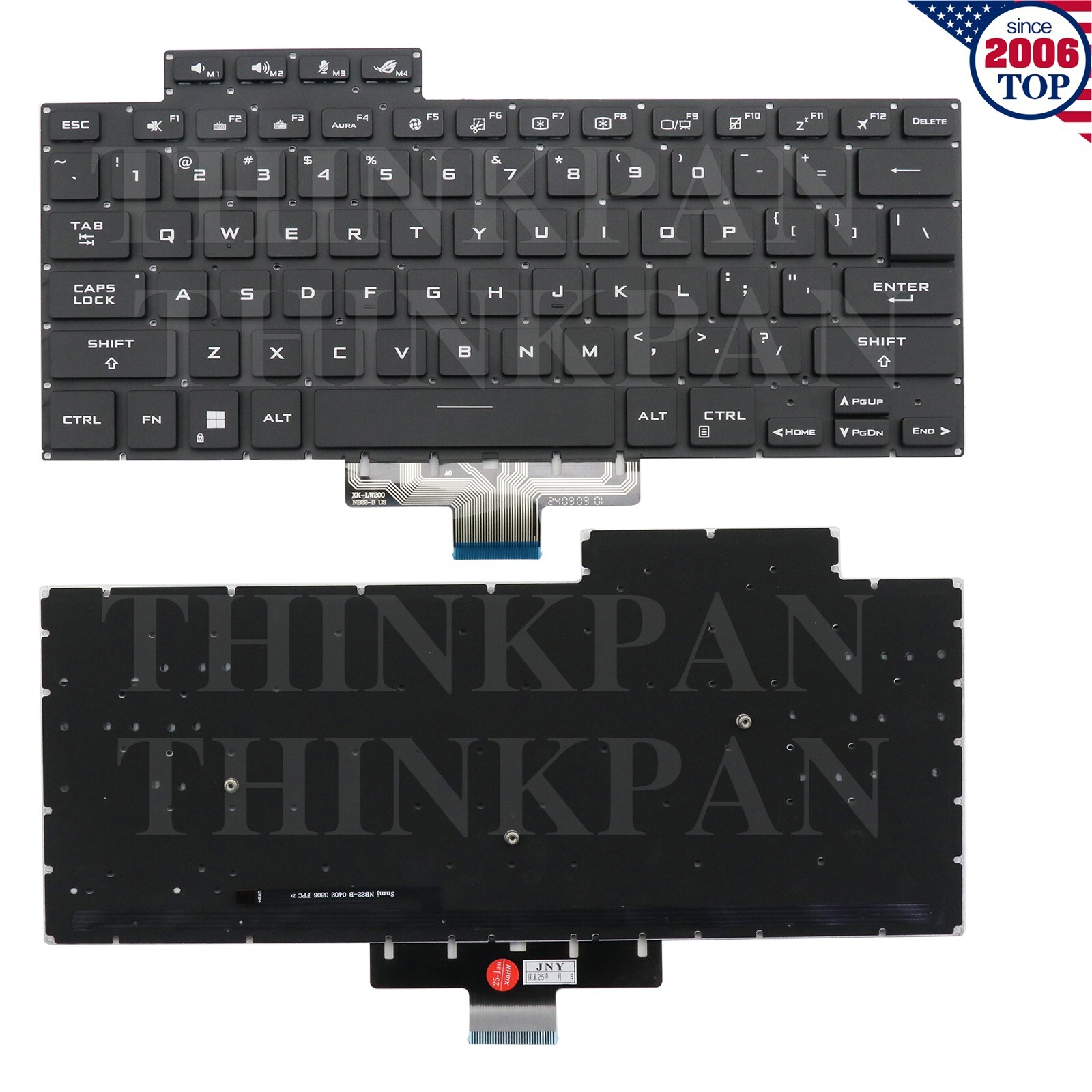 New US Backlit Keyboard for Asus Zephyrus G15 GA503Q GA503QR GA503QS M16 GU603H