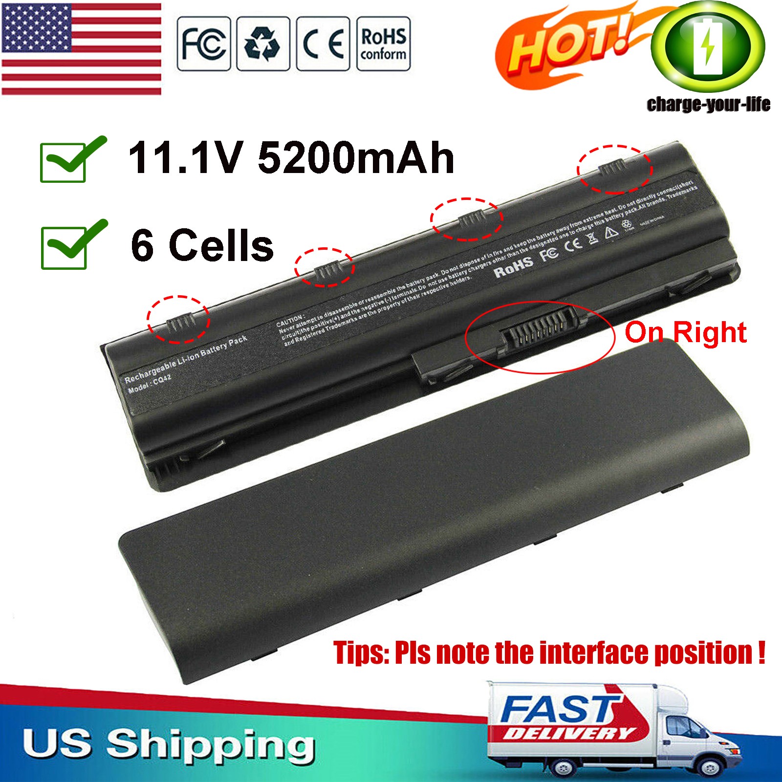 ✅MU06 Battery For HP Pavilion DM4 G4 G6 G7 Presario CQ32 CQ42 CQ43 593553-001 US