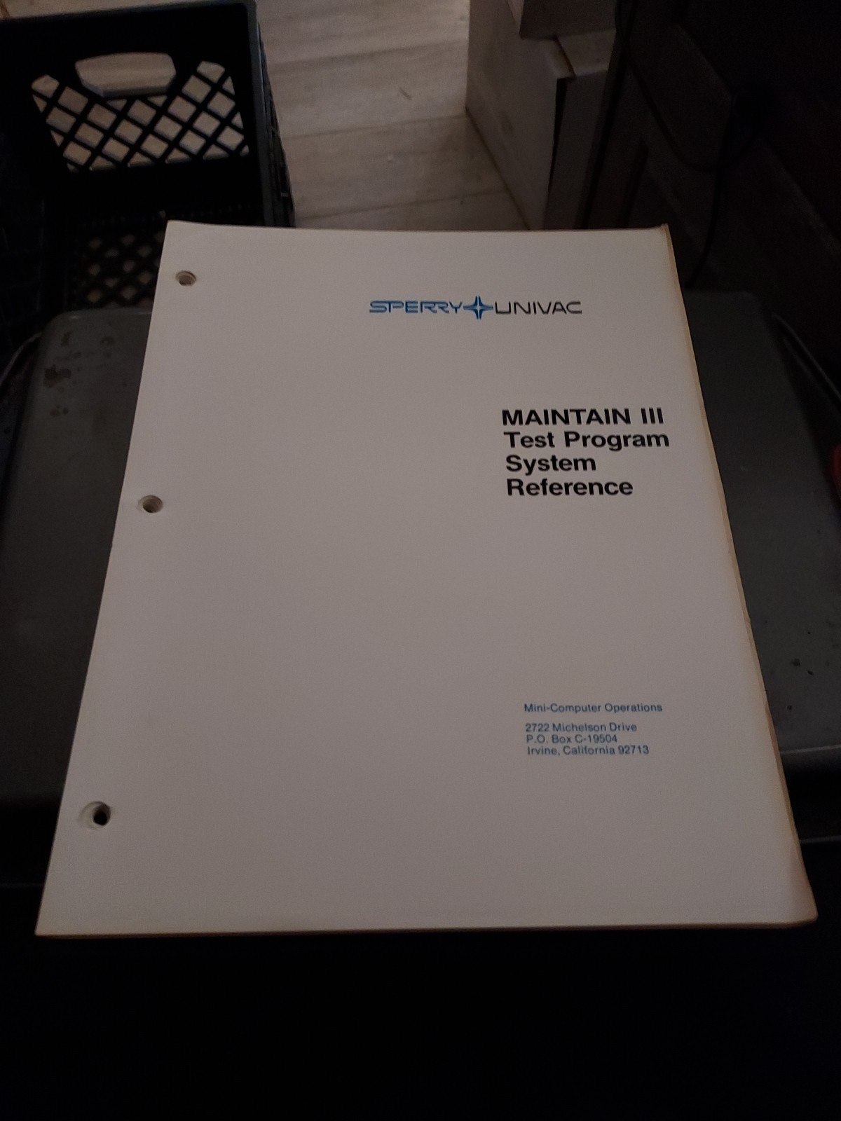 SPERRY UNIVAC MAINTAIN III TEST PROGRAM SYSTEM REFERENCE