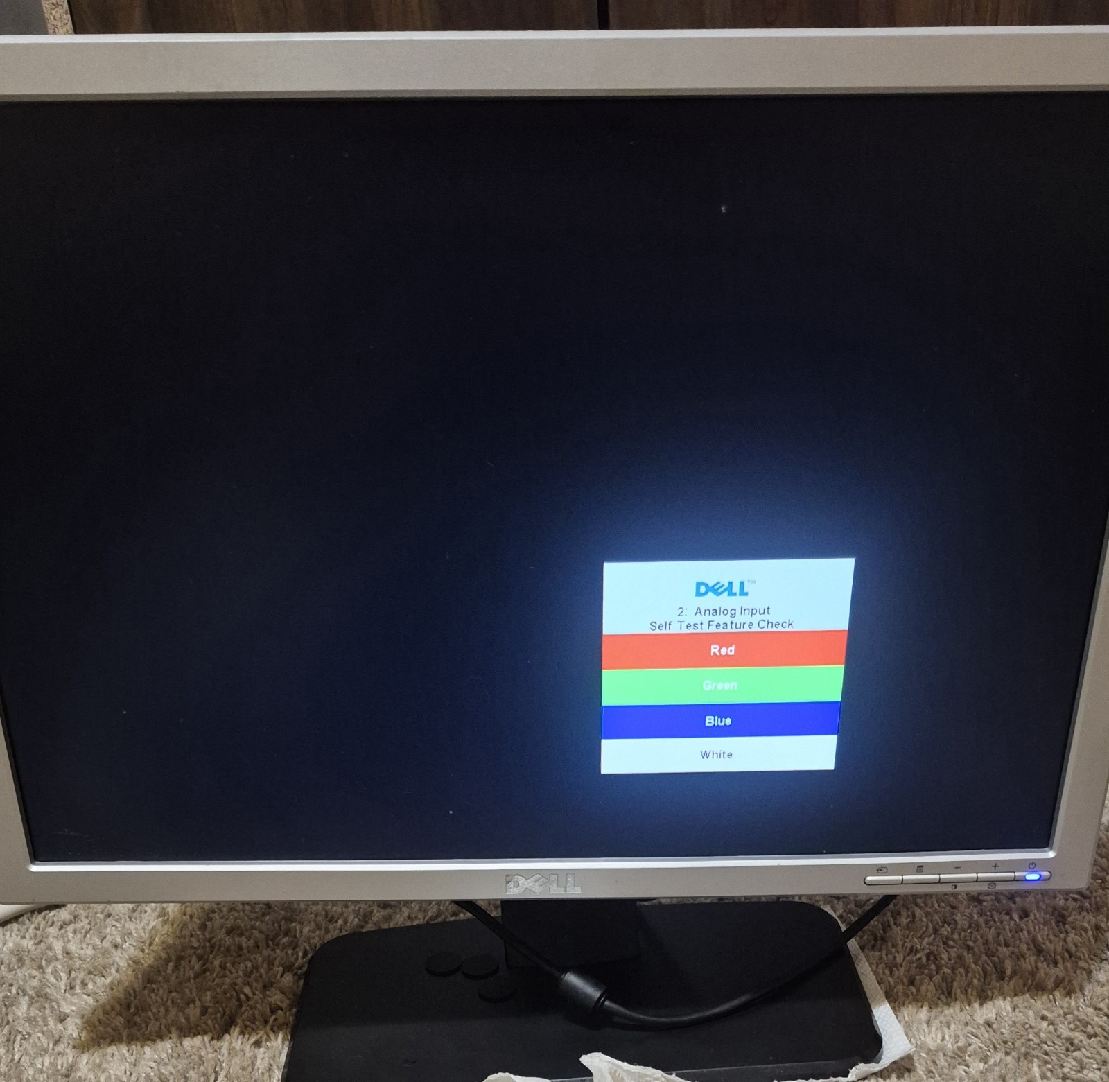 DELL SE198WFPv 19 inch Computer Monitor W/ Stand & Cables Tested Works 