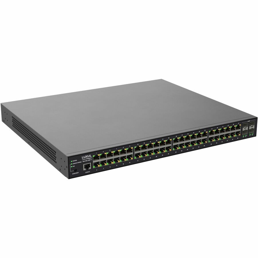 Luxul 1Gb L2/L3 Managed Switch - 48 PoE+, 4 SFP Front-Facing Ports - TAA