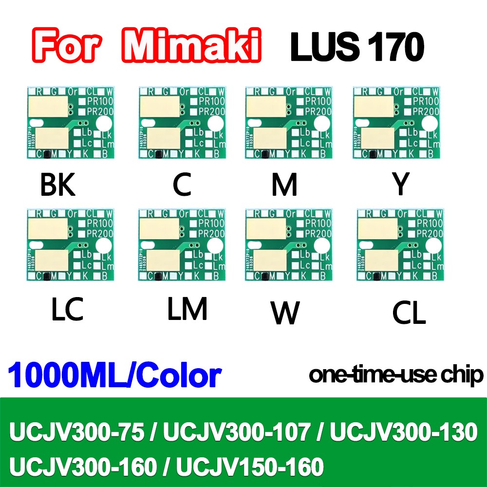 8PCS 1000ml LUS170 Ink Bottle Chip for Mimaki UCJV300-75/107/130/160 UCJV150-160
