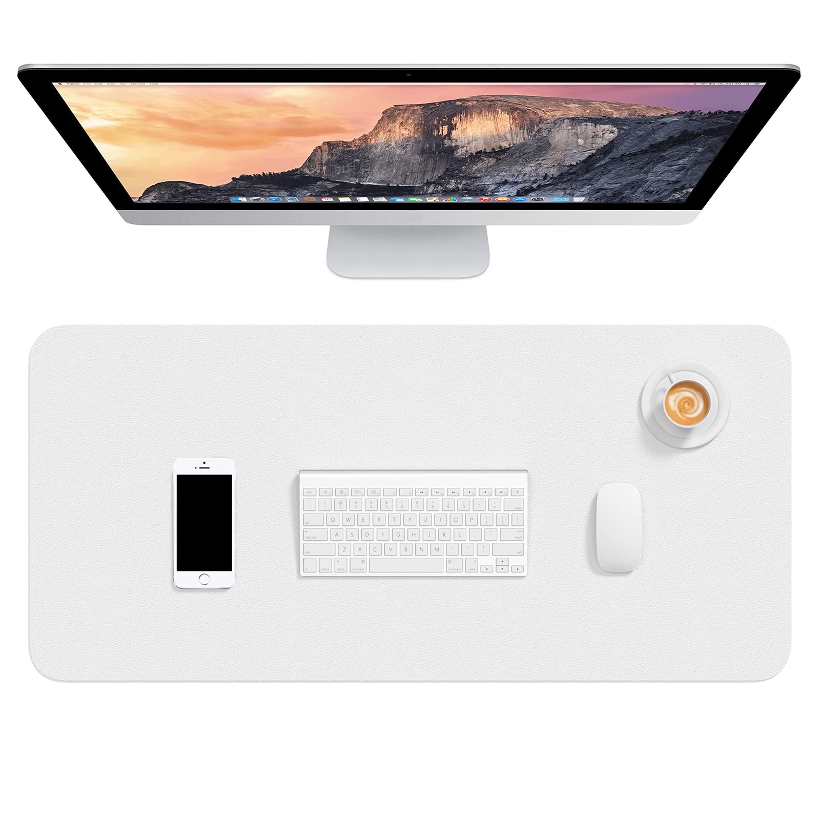 Desk Pad, 30" x 14" PU Leather Desk Mat, XL Extended Mouse Pad, Waterproof De...